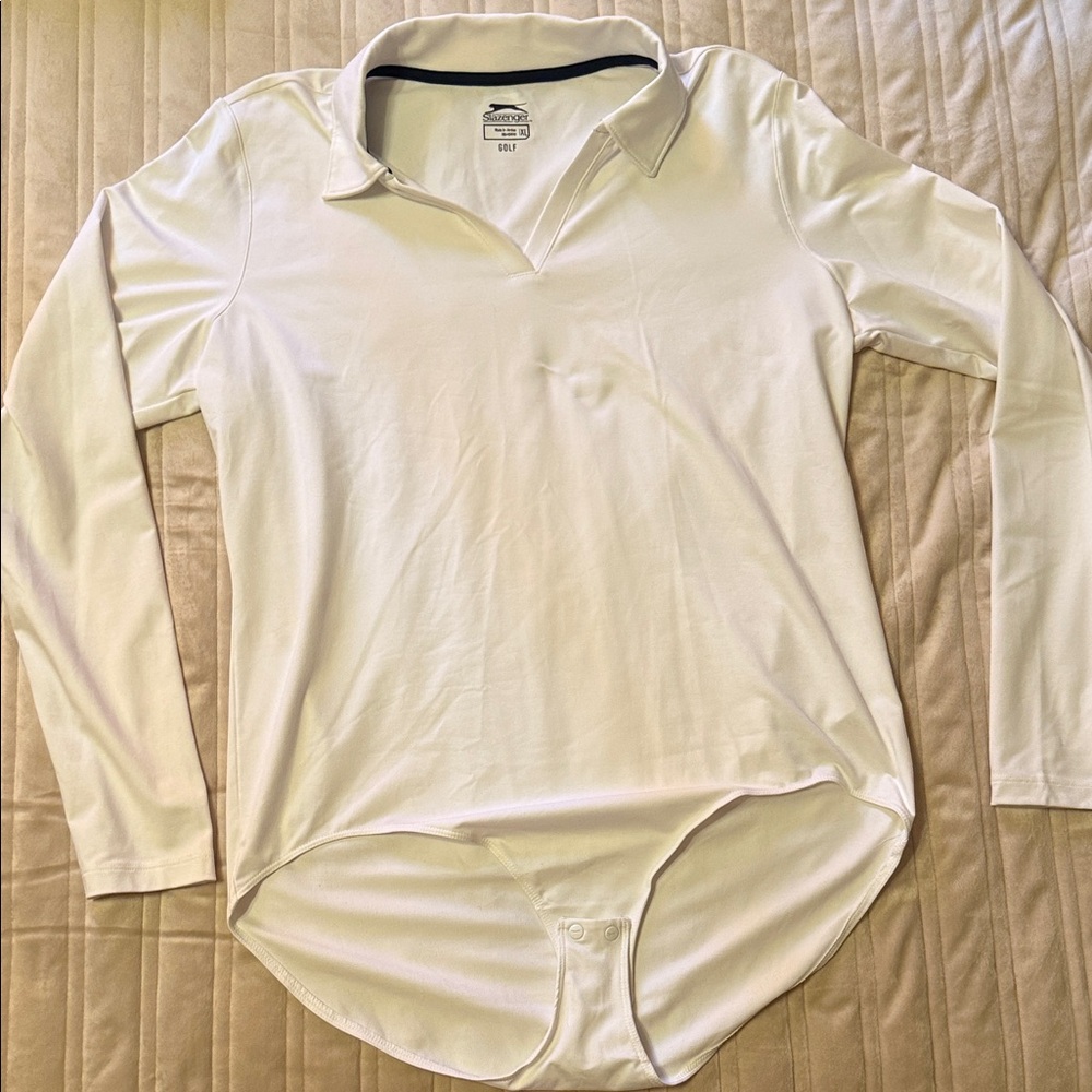 Slazenger White Golf Polo Shirt